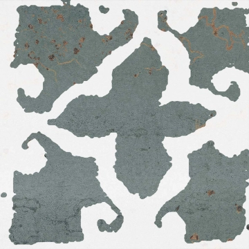 Poetry Decor PF60010666 - Stamp Paint Verdigris, Naturale, 20x20cm, 8.50mm, Not rectified