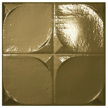 Etnia Sindhi 3428 - Oro, Brillo, 13x13cm, 7.40mm, Rectified