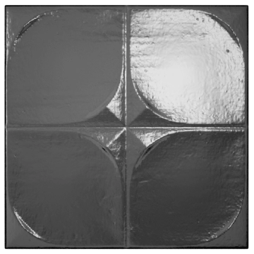 Etnia Sindhi 3429 - Plata, Brillo, 13x13cm, 7.40mm, Rectified