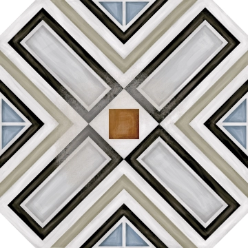 Vodevil Ritter 4P32 - Multicolor, Matt, 20x20cm, 8.00mm, Rectified