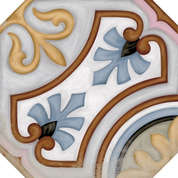 Vodevil Diglas 4P31 - Multicolor, Matt, 20x20cm, 8.00mm, Rectified