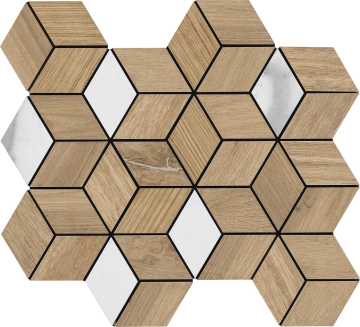 Honey Wood Decoro 191045 - Rombo, Naturale, 30x35cm, 8.80mm, Rectified