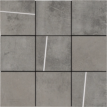 Hurban Quadrotto 177323 - Gray, Naturale, 30x30cm, 8.80mm, Rectified