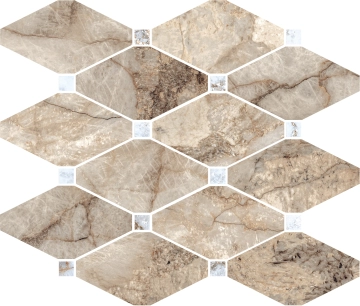 Gemstone Mosaico Octagone 179143 - Desert, Lappato, 30x28cm, 8.80mm, Rectified