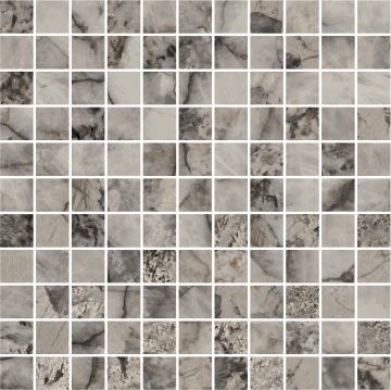 Gemstone Mosaico 179125 - Grey, Naturale, 30x30cm, 8.80mm, Rectified