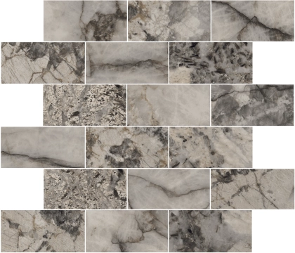 Gemstone Muretto 179135 - Grey, Naturale, 30x30cm, 8.80mm, Rectified
