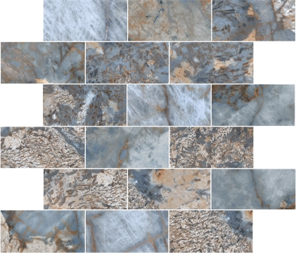 Gemstone Muretto 179131 - Ocean, Naturale, 30x30cm, 8.80mm, Rectified