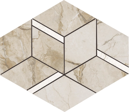 Bolgheri Stone Rombo 196102 - Beige, Naturale, 37x22cm, 8.80mm, Rectified