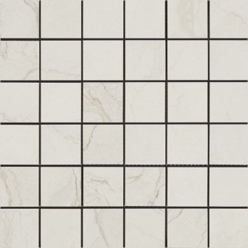 Bolgheri Stone Mosaico 196111 - White, Naturale, 30x30cm, 8.80mm, Rectified