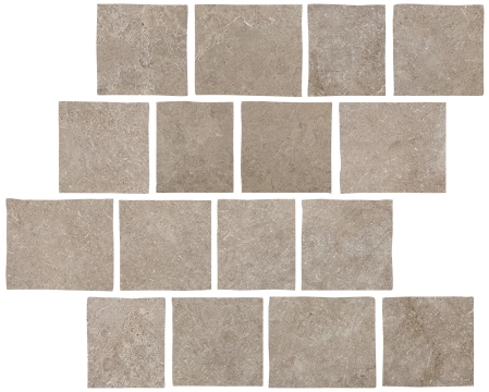 Di Pietra Mosaico Pave 1080131 - Runi Tortora, Naturale, 30x30, Square, 10.00, Not Rectified