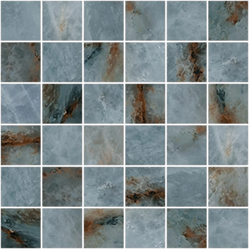 Patagonia Mosaico 5x5 125206 - Turchese, Lucidato, 30x30cm, 9.00mm, Rectified