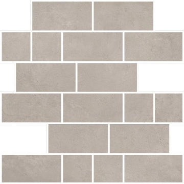 Concreta Mosaico Multisize 119090 - Grigio Chiaro, Naturale, 30x30cm, 10.00mm, not-rectified