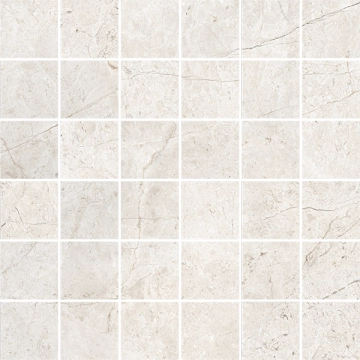 Pietra D'orvieto Mosaico 5x5 138307 - Beige, Velvet, 30x30cm, 9.00mm, Rectified