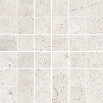 Pietra D'orvieto Mosaico 5x5 138306 - Beige, Lucidato, 30x30cm, 9.00mm, Rectified