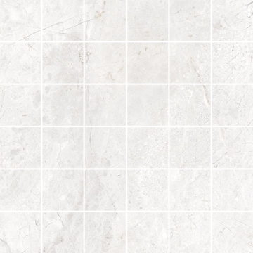 Pietra D'orvieto Mosaico 5x5 138300 - Bianco, Naturale, 30x30cm, 9.00mm, Rectified