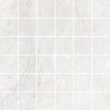 Pietra D'orvieto Mosaico 5x5 138303 - Bianco, Velvet, 30x30cm, 9.00mm, Rectified