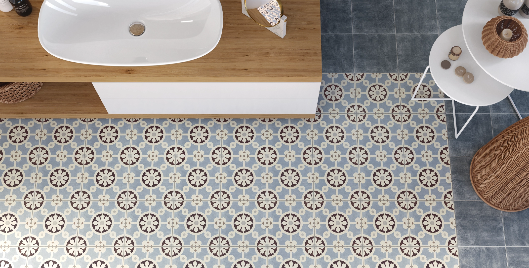 Faetano by Del Conca Paris Bercy Blu, Naturale, 20x20cm, 8.50mm, Not ...