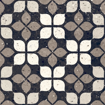 Frammenti Fiore 20FR08FI - Nero, Naturale, 20x20cm, 8.50mm, not-rectified