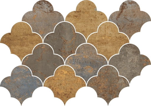 Bold Modulo Arabesque 134100 - Lively, Naturale, 35x23cm, 7.00mm, Rectified