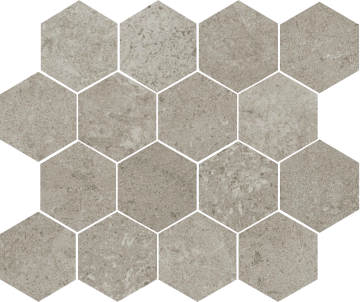 Leccese Hexagon MALC02MHN - Tortora, Matt, 28.5x33.5cm, 10.50mm, Not rectified