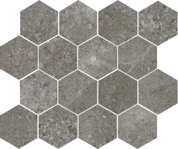 Leccese Hexagon MALC04MHN - Fossile, Matt, 28.5x33.5cm, 10.50mm, Not rectified