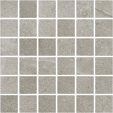 Leccese Mosaico 5x5 MALC03M5CH - Fumo, Cesellata, 30x30cm, 10.50mm, Not rectified