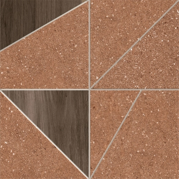 Libeccio Tangram TTGR03MT29N - Moka (+ Grained Rust), Matt, 29x29cm, 10.00mm, not-rectified