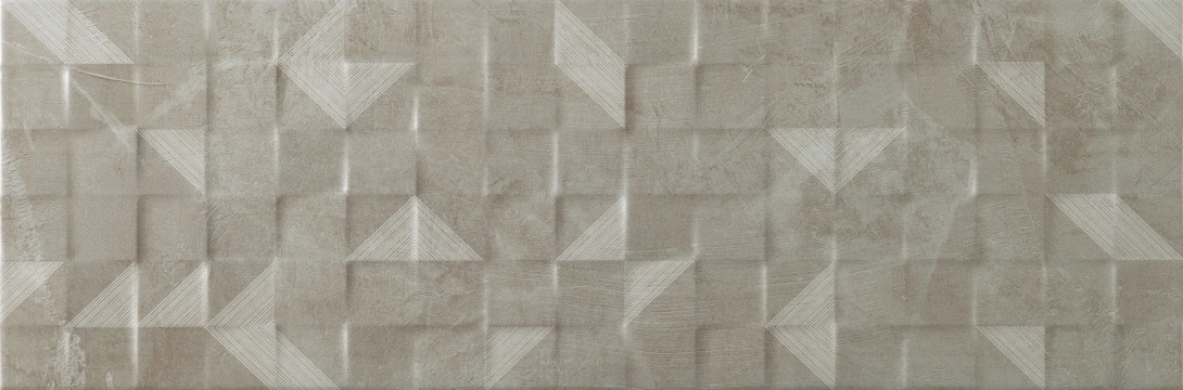Andia Decor Taupe, Matt, 25x75cm, 10.00mm, Not rectified
