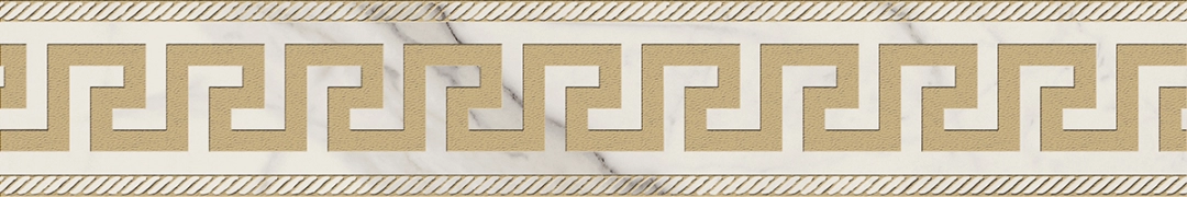 Maximvs Fascia Greca Sabbiata G0067830 - Statuario White, Lux, 10x60cm, 6.00mm, Rectified