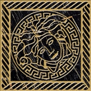 Maximvs Angolo Greca G0067844 - Black & Gold, Lux, 10x10cm, 6.00mm, Rectified