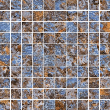 Maximvs Mosaico G0067895 - Black & Gold, Lux, 30x30cm, 9.00mm, not-rectified