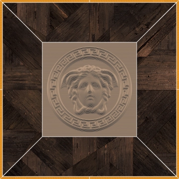 Eterno Kit Intreccio G0263291 - Brown, Naturale, 78x78cm, 9.50mm, Rectified