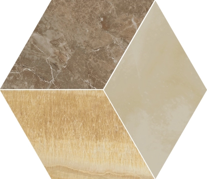 Marble Mosaico T3 G0240461 - Marrone/oro/beige, Lux, 39x45cm, 9.50mm, Rectified