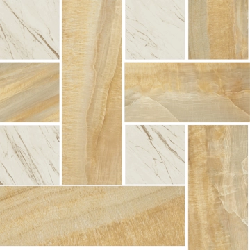 Marble Mosaico Chesterfield G0240454 - Bianco, Lux, 29.1x29.1cm, 9.50mm, Rectified