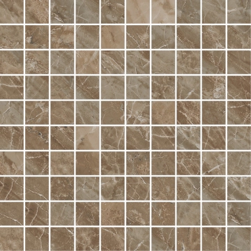 Marble Mosaico T100 G0240507 - Marrone, Lux, 29.1x29.1cm, 9.50mm, Rectified