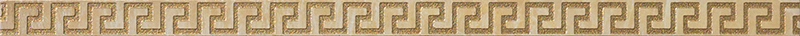 Marble Listello Greca G0240242 - Oro, Lux, 2.7x58.5cm, 9.50mm, Rectified
