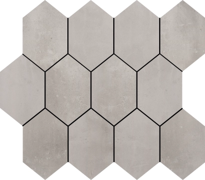 Tool Mosaico Hexagono B25MH2427TL2BF - Light Grey, Natural, 24x26.6cm, 9.50mm, not-rectified