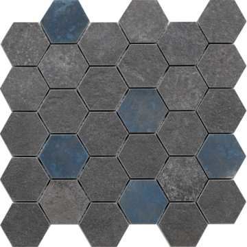 Grunge Floor Hexa 27956 - Anthracite, All in one, 28.3x29.4cm, 10.00mm, Not rectified