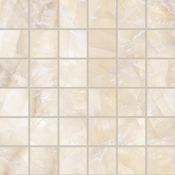 Tele Di Marmo Lumia Mosaico 5x5 EN9H - Ivory Gioiello, Silktech, 30x30cm, 9.00mm, Not rectified