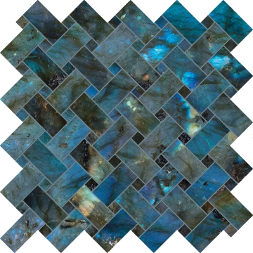 Tele Di Marmo Lumia Intrecci ENA7 - Labradorite, Full Lappato, 30x30cm, 9.00mm, Not rectified