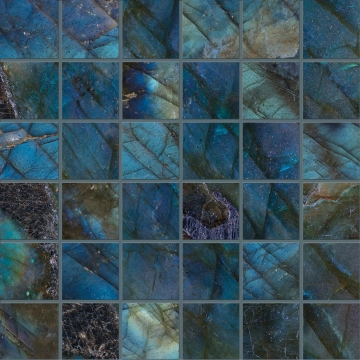 Tele Di Marmo Lumia Mosaico 5x5 EN9K - Labradorite, Full Lappato, 30x30cm, 9.00mm, Not rectified
