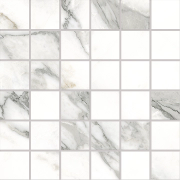 Tele Di Marmo Selection Mosaico 5x5 EK4P - Arabescato Corchia, Full Lappato, 30x30cm, 9.50mm, Rectified