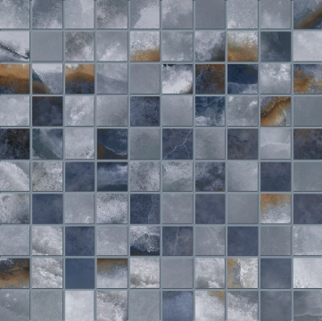 Tele Di Marmo Onyx Mosaico 3x3 EKZF - Onyx Blue, Full Lappato, 30x30cm, 9.50mm, Rectified