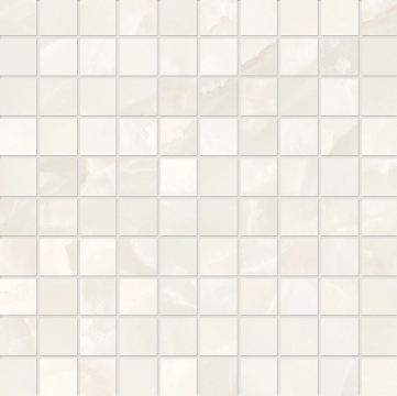 Tele Di Marmo Onyx Mosaico 3x3 EKZD - Onyx Ivory, Full Lappato, 30x30cm, 9.50mm, Rectified