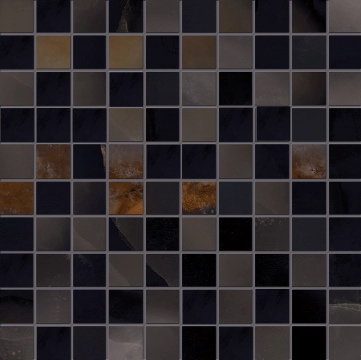 Tele Di Marmo Onyx Mosaico 3x3 EKZ4 - Onyx Black, Silktech, 30x30cm, 9.50mm, Rectified