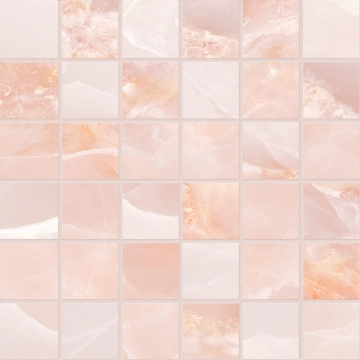Tele Di Marmo Onyx Mosaico 5x5 EKYZ - Onyx Pink, Full Lappato, 30x30cm, 9.50mm, Rectified
