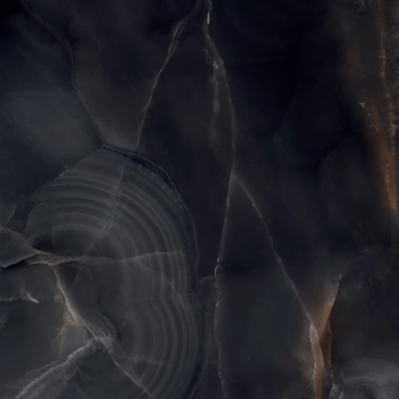Tele Di Marmo Onyx ELDK - Onyx Black, Full Lappato, 120x120cm, 6.50mm, Rectified