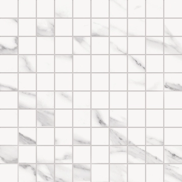 Tele Di Marmo Mosaico 3x3 EDQ5 - Statuario Michelangelo, Naturale, 11.81x11.81