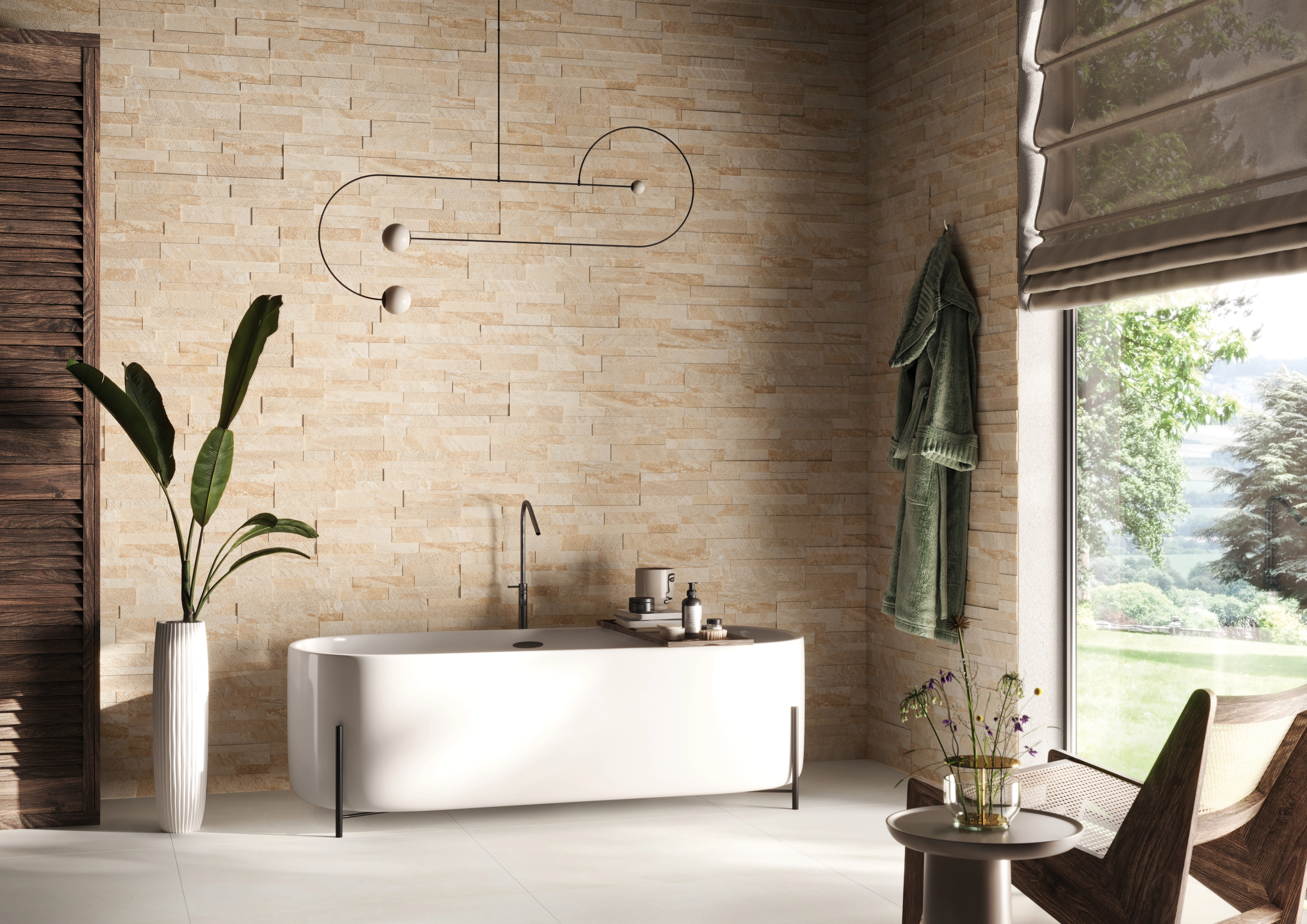 Ceramica Rondine Quarzite 3d, Brick