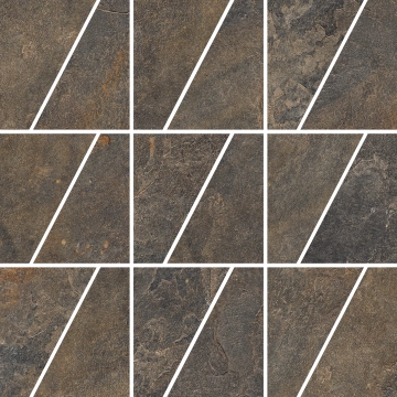 Ardesie Mosaico Trapezio J87178 - Multicolor, Naturale, 30x30cm, 9.50mm, not-rectified